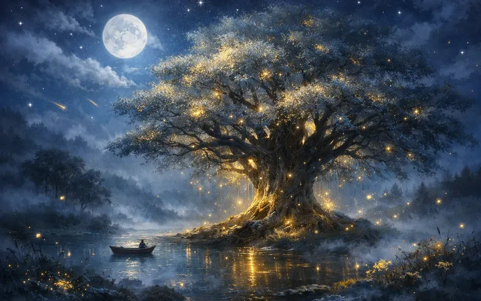 Illustration onirique : Rêver d'arbre