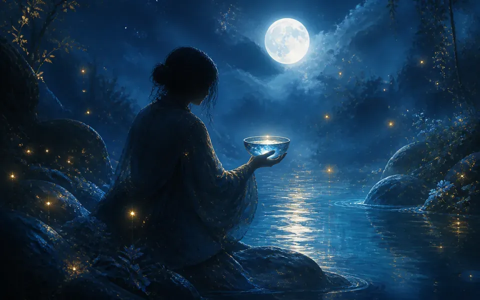 Illustration onirique : Rêver de boire de l’eau