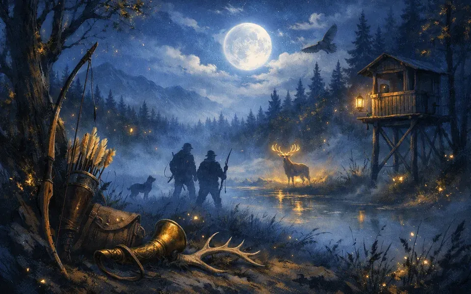 Illustration onirique : Rêver de chasse