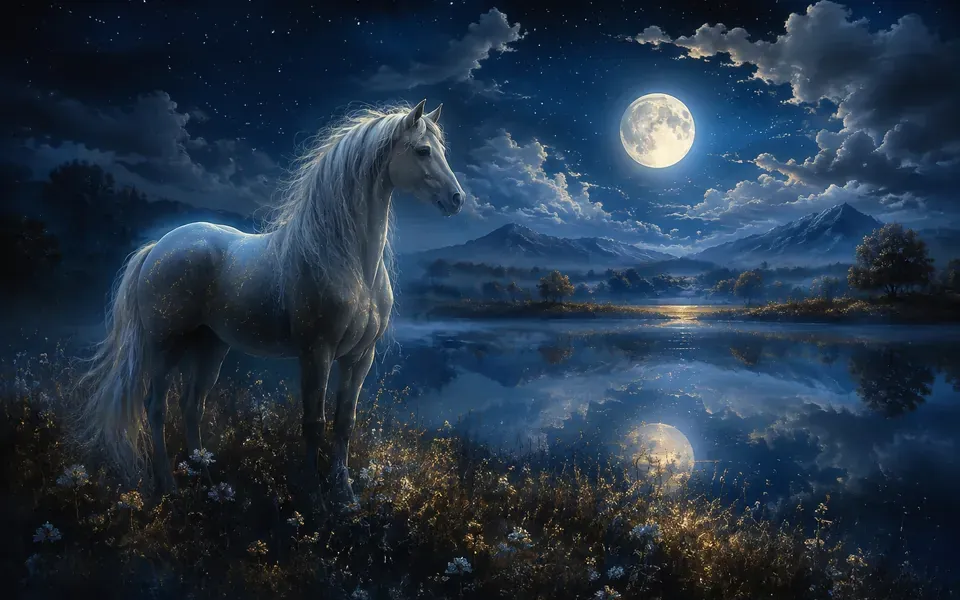 Illustration onirique : Rêver de cheval