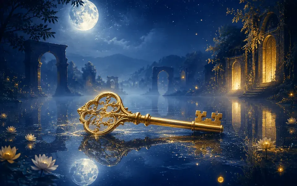 Illustration onirique : Rêver de clef