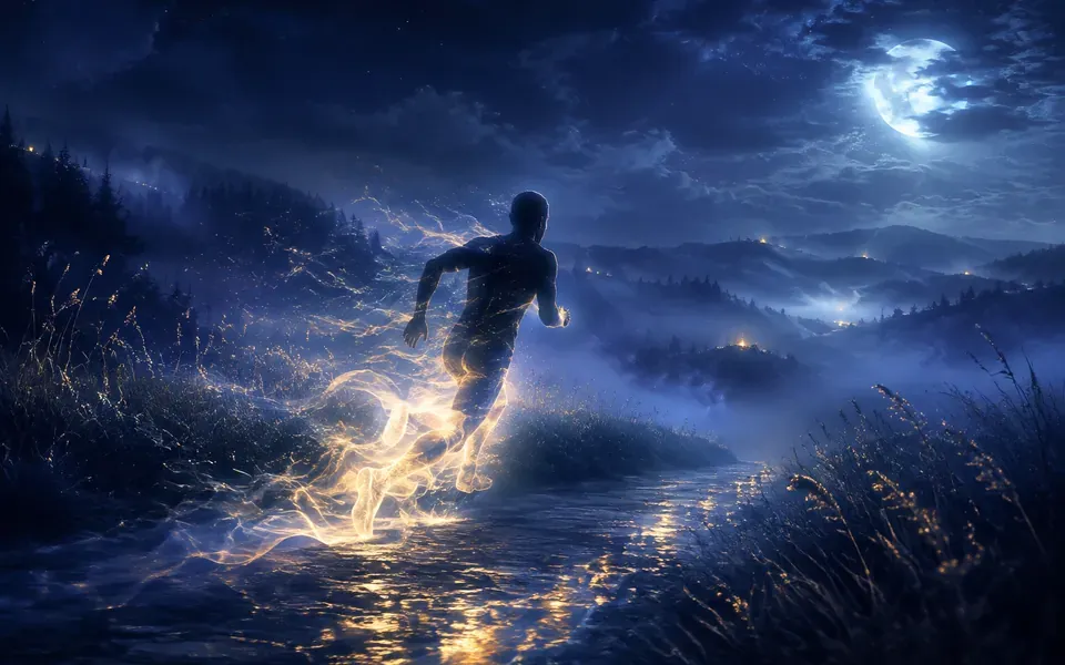Illustration onirique : Rêver de courir