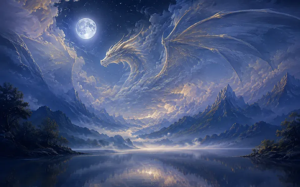 Illustration onirique : Rêver de dragon