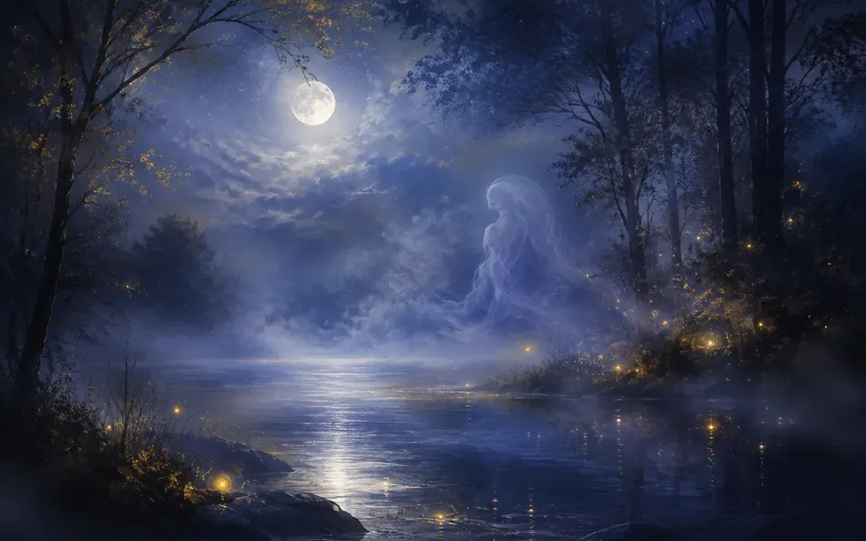 Illustration onirique : Rêver de fantôme