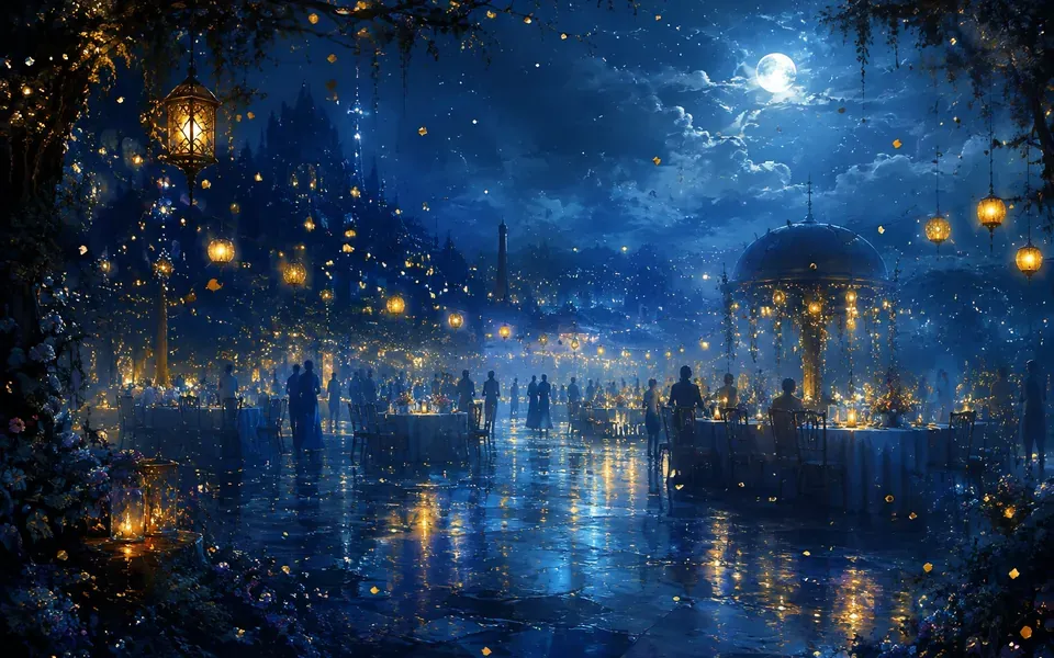 Illustration onirique : Rêver de fête