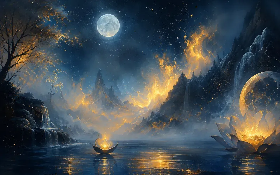 Illustration onirique : Rêver de feu