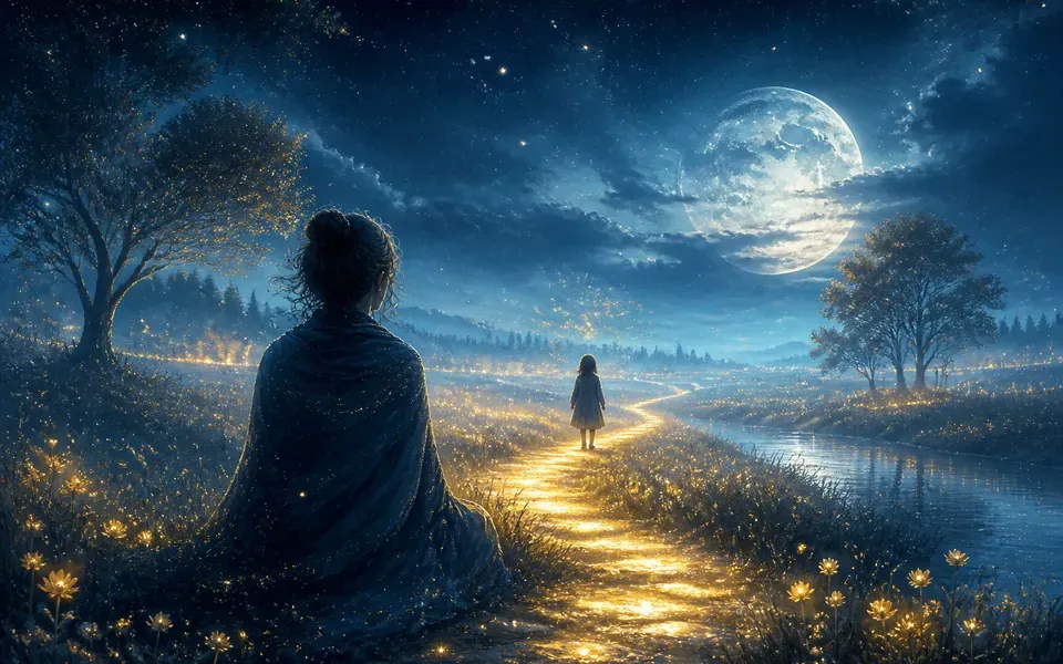 Illustration onirique : Rêver de son fils