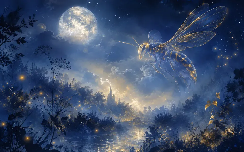 Illustration onirique : Rêver de frelon