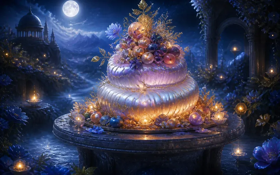 Illustration onirique : Rêver de gâteau