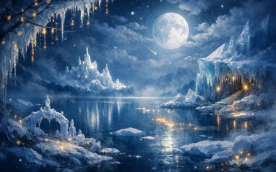 Illustration onirique : Rêver de glace