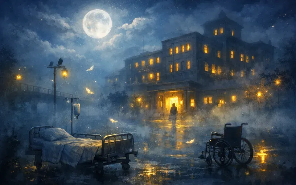 Illustration onirique : Rêver d'hôpital
