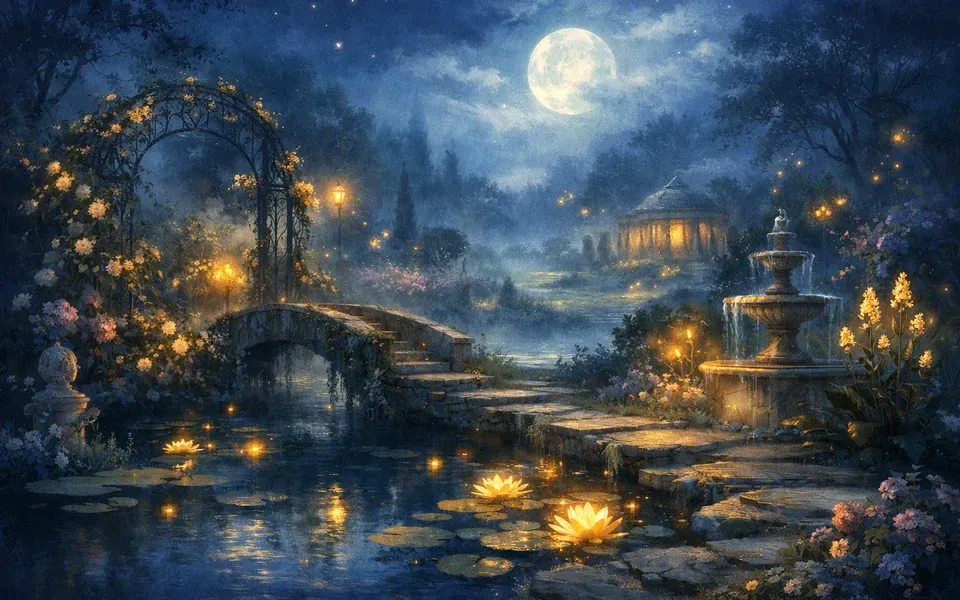 Illustration onirique : Rêver de jardin
