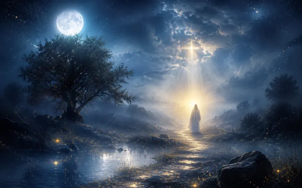 Illustration onirique : Rêver de Jésus