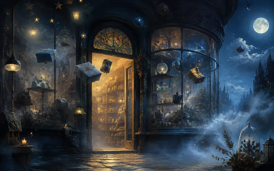 Illustration onirique : Rêver de magasin