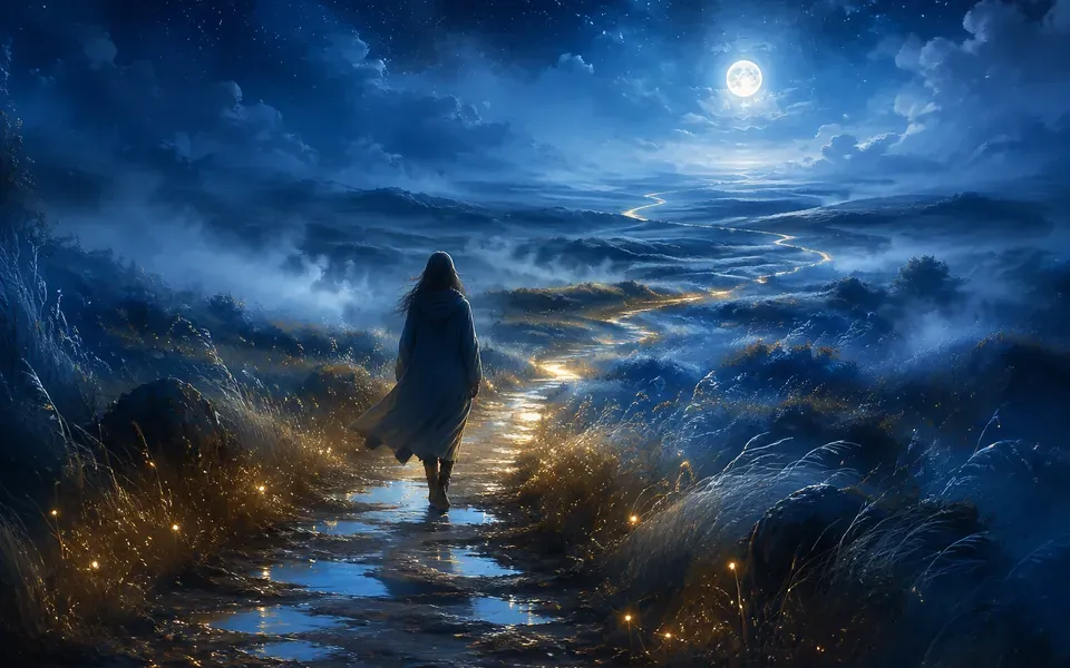 Illustration onirique : Rêver de marcher