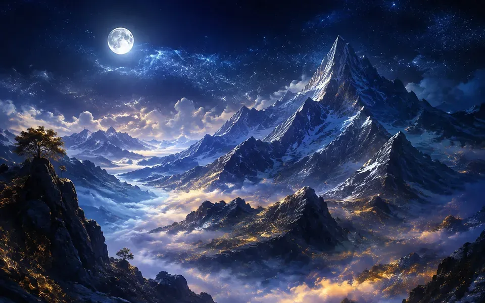 Illustration onirique : Rêver de montagne