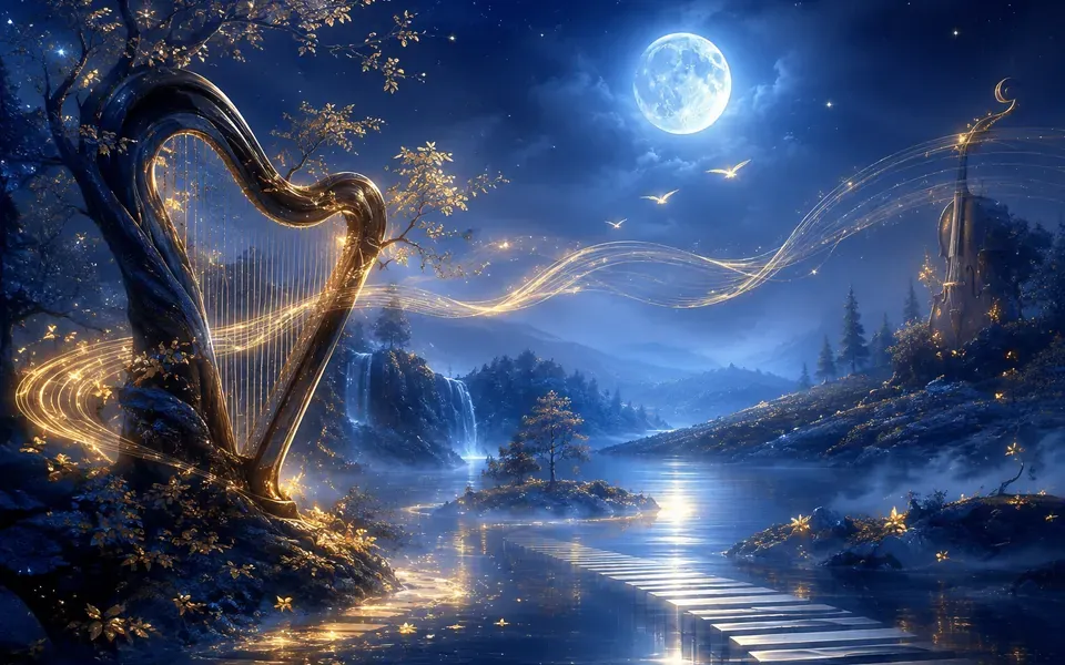 Illustration onirique : Rêver de musique