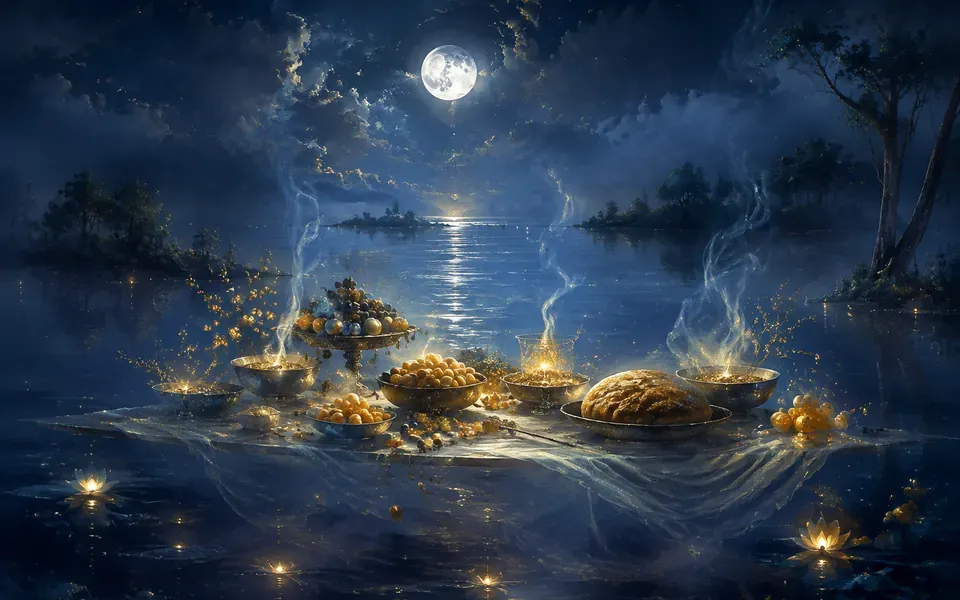 Illustration onirique : Rêver de nourriture