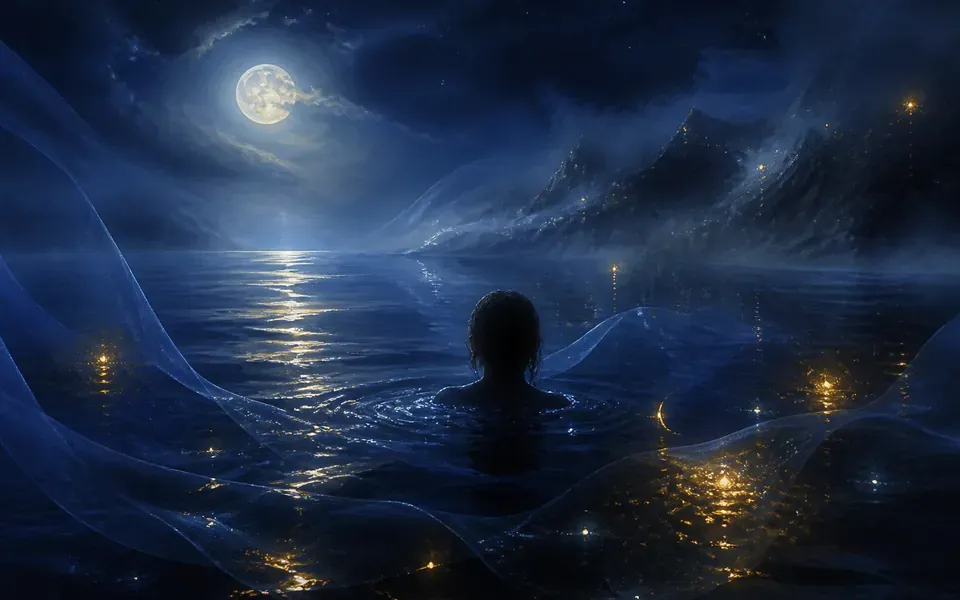 Illustration onirique : Rêver de noyade