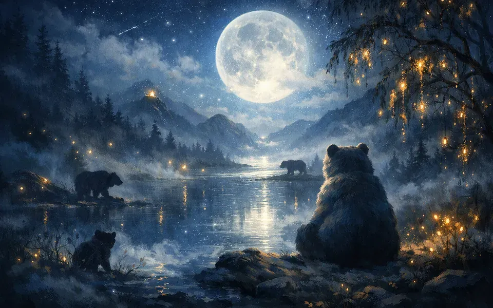 Illustration onirique : Rêver d'ours