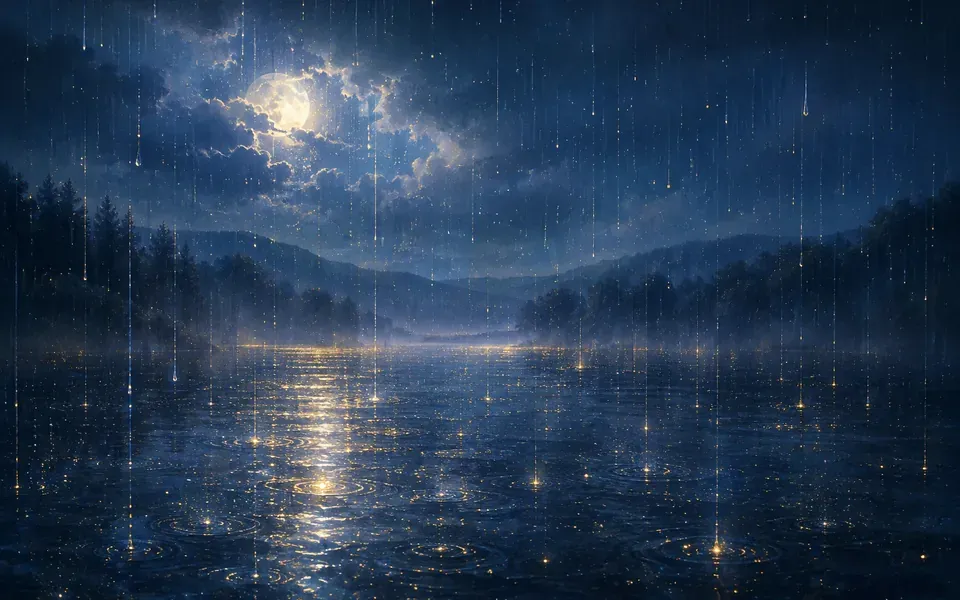 Illustration onirique : Rêver de pluie
