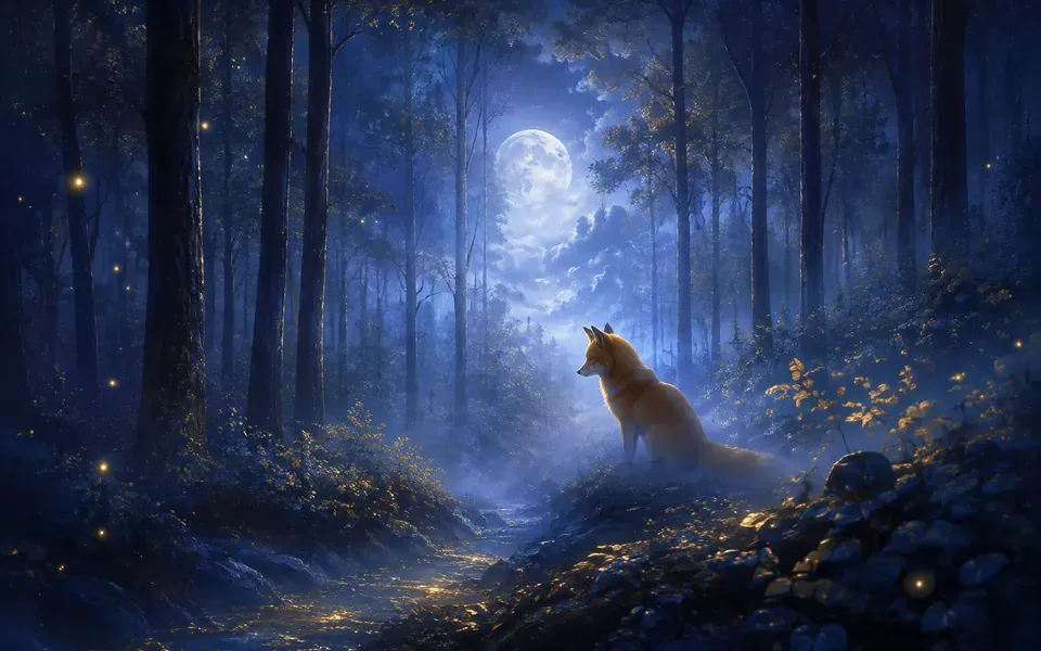 Illustration onirique : Rêver de renard