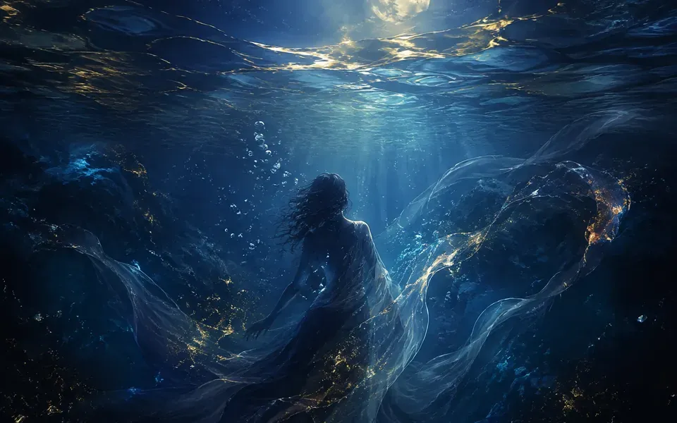 Illustration onirique : Rêver de se noyer