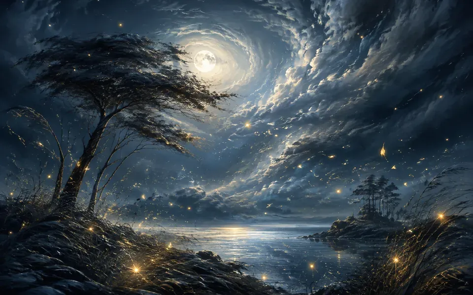 Illustration onirique : Rêver de tempête