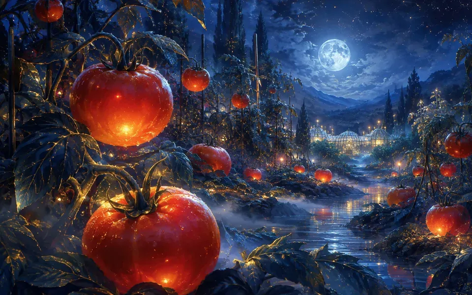 Illustration onirique : Rêver de tomate