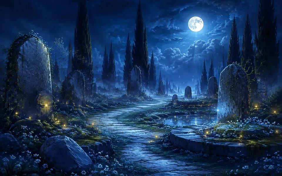 Illustration onirique : Rêver de tombe