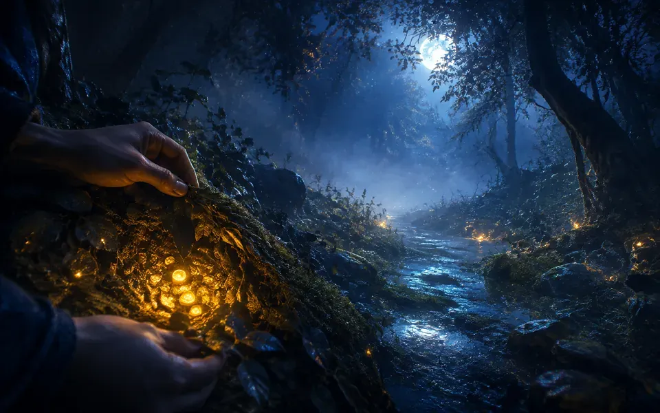 Illustration onirique : Rêver de trouver de l'argent