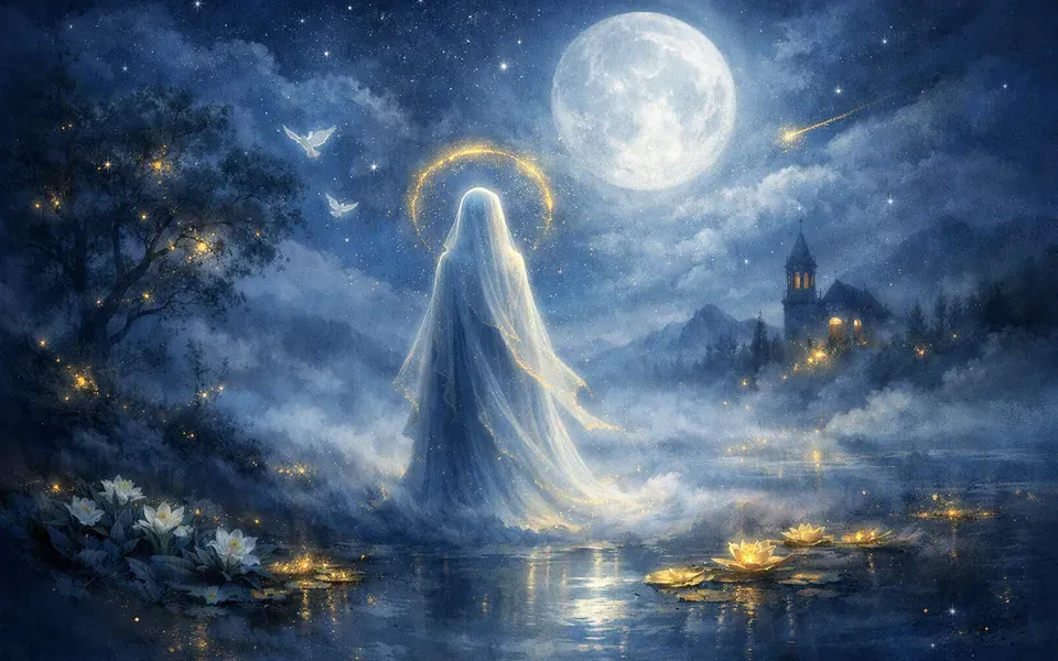 Illustration onirique : Rêver de la Vierge Marie