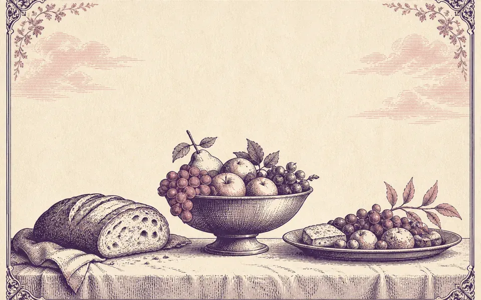 Illustration du rayon rêves de nourriture du dictionnaire des rêves